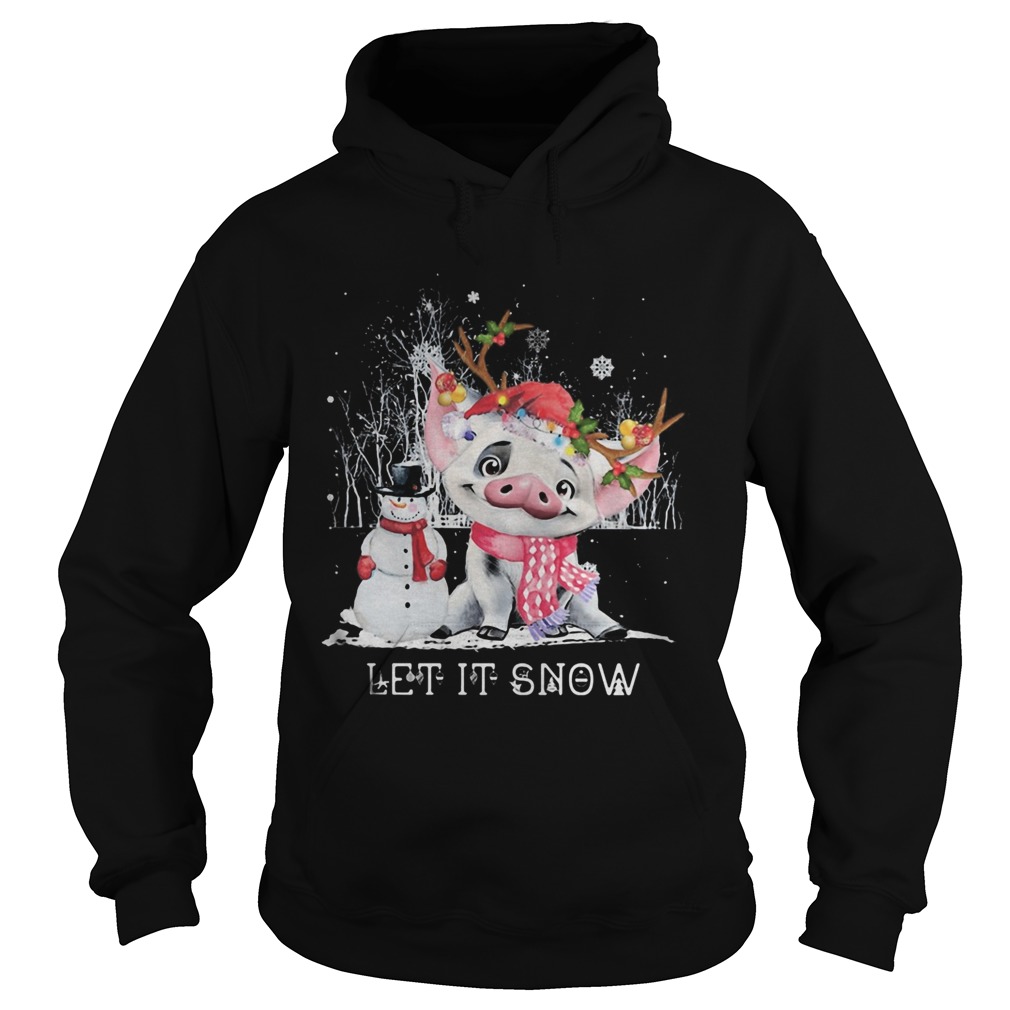 Christmas Pig Let It Snow Hoodie
