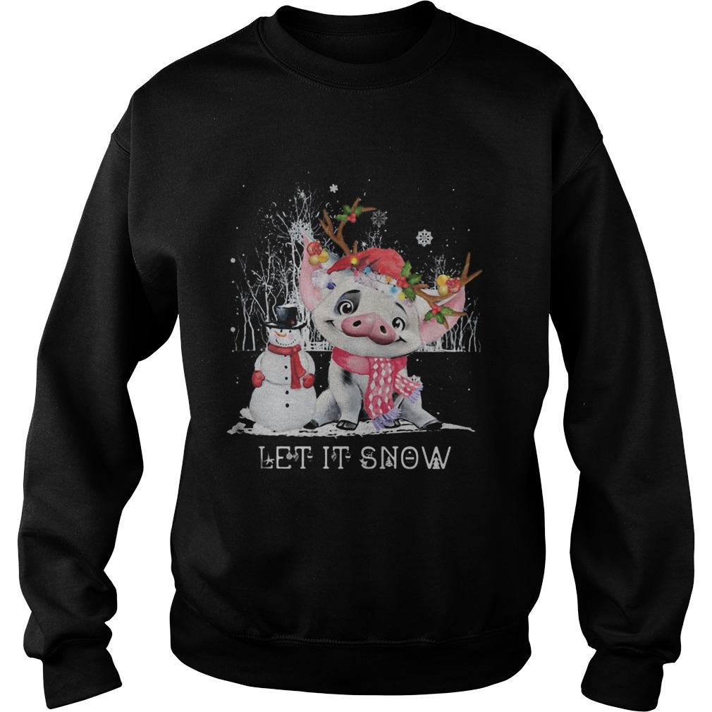 Christmas Pig Let It Snow Sweatshirt