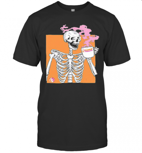 Colorful Skeleton Drink Dunkin Donuts Coffee T-Shirt