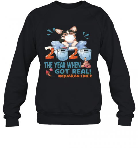 Corgi Mask 2020 The Year When Shit Got Real Quarantined Toilet Paper T-Shirt Unisex Sweatshirt