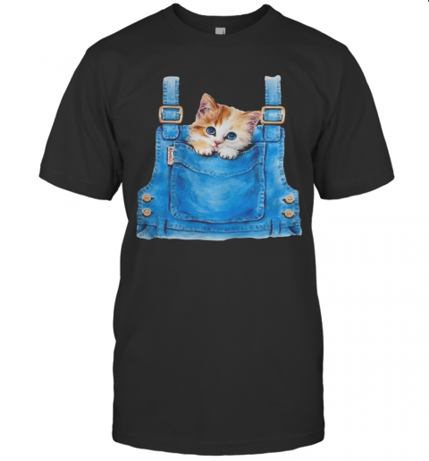 Cute Cat In Pocket T-Shirt