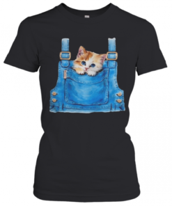 Cute Cat In Pocket T-Shirt Classic Women's T-shirt