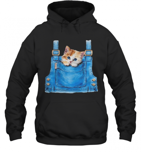 Cute Cat In Pocket T-Shirt Unisex Hoodie