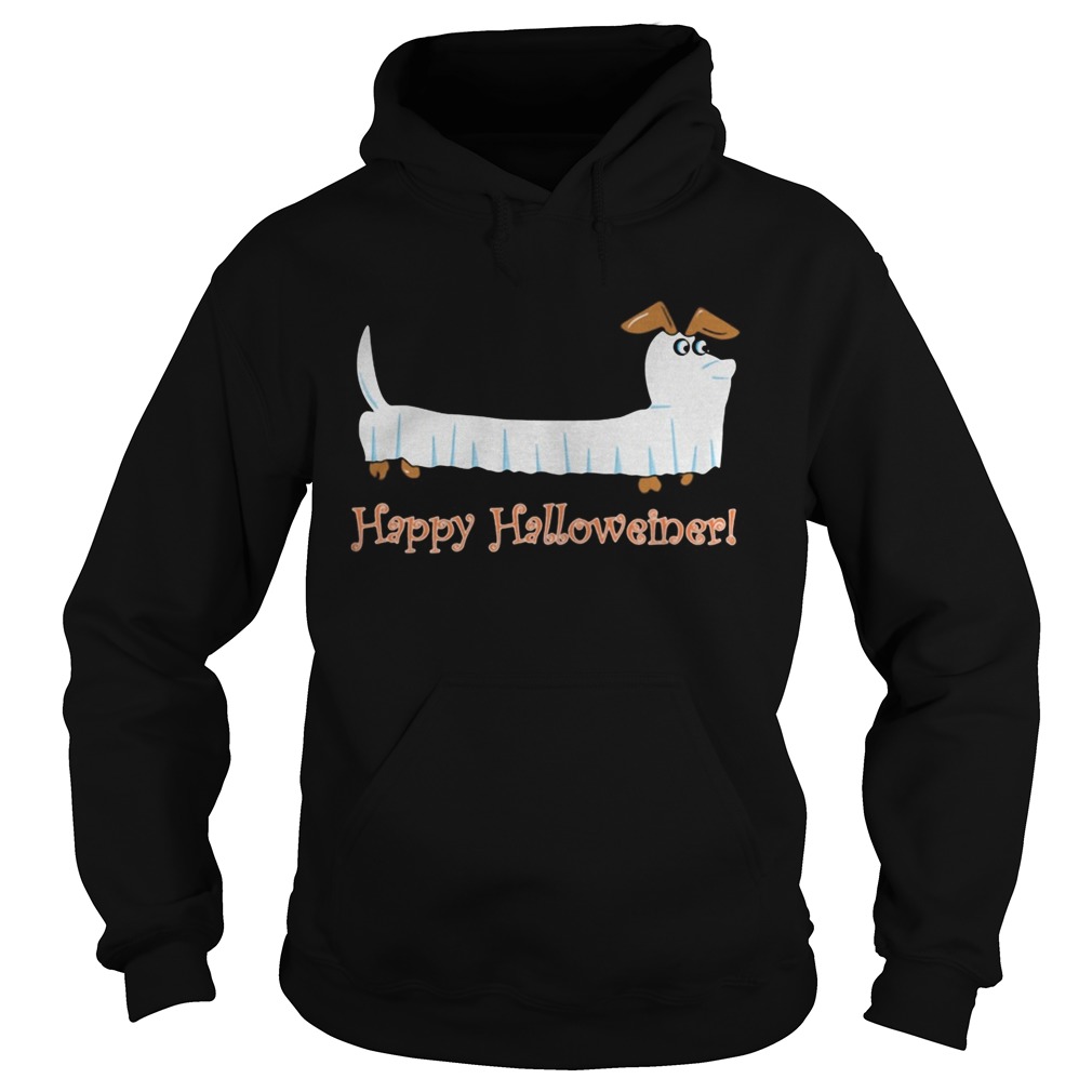 Dachshund Ghost Happy Halloweiner Hoodie