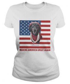 Dachshund Matilda Making America Great Again American Flag  Classic Ladies