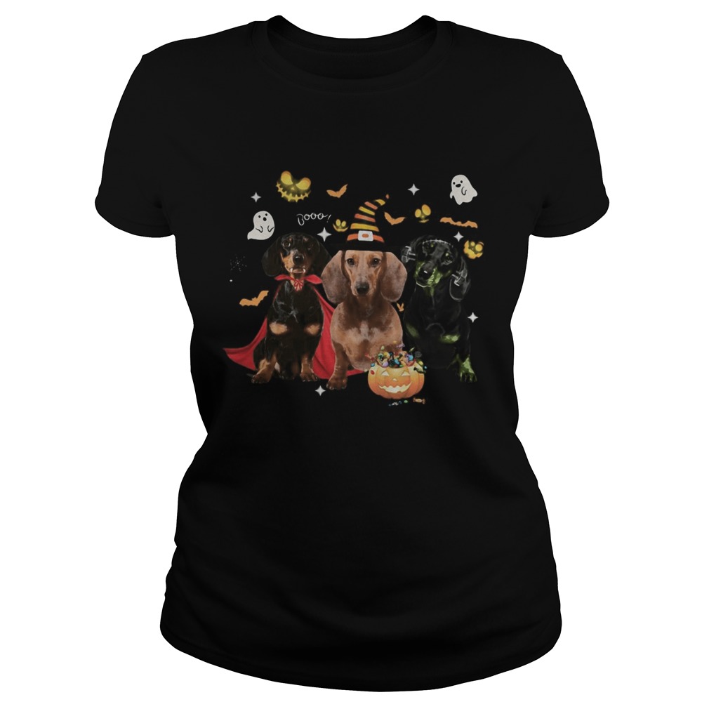 Dachshund Witch Halloween Classic Ladies