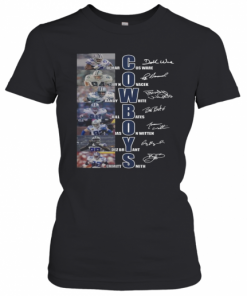 Dallas Cowboys Team Players Demarcus Ware Jay Novacek Signatures T-Shirt Classic Women's T-shirt