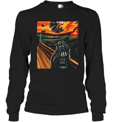 Darth Vader Scream Star Wars Art T-Shirt Long Sleeved T-shirt 