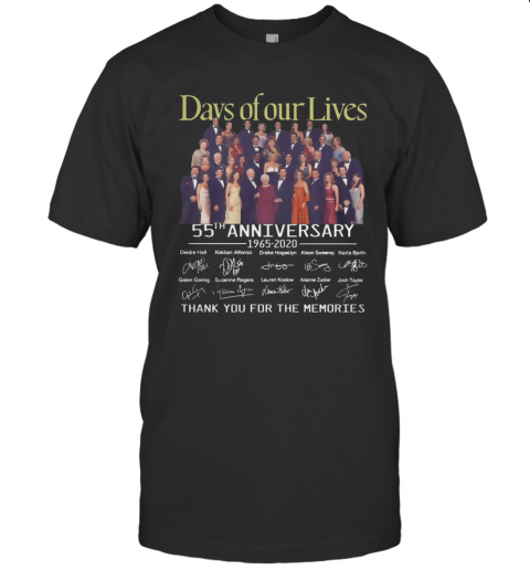 Days Of Our Lives 55Th Anniversary Full Cast Signature Thank You For The Memories T-Shirt