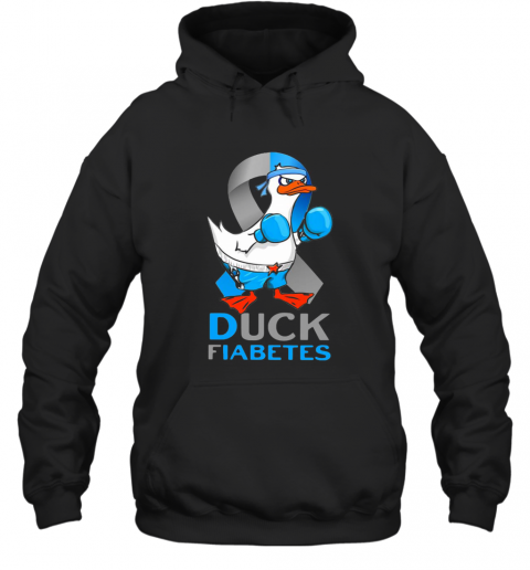 Diabetes Super Cool Duck Fiabetes T-Shirt Unisex Hoodie