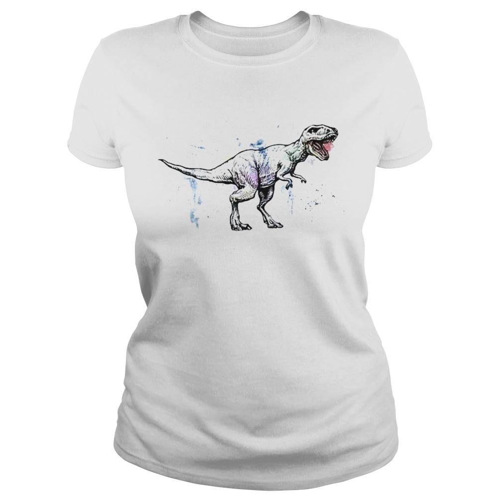 Dinosaurs T Rex Watercolor Classic Ladies
