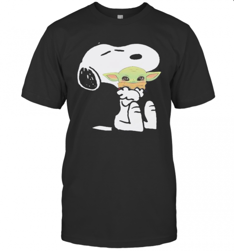 Disney Snoopy Hug Baby Yoda T-Shirt