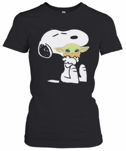 Disney Snoopy Hug Baby Yoda T-Shirt Classic Women's T-shirt