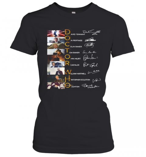 Doctor Who Characters Signatures T-Shirt Classic Women's T-shirt
