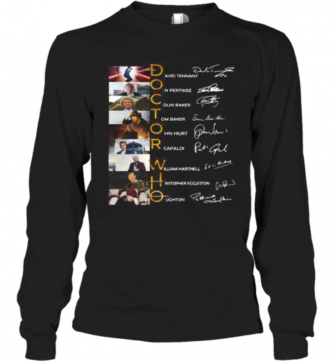 Doctor Who Characters Signatures T-Shirt Long Sleeved T-shirt 
