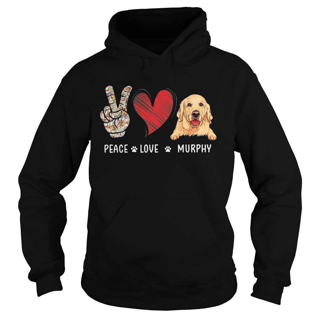 Dog Peace Love Murphy Hoodie