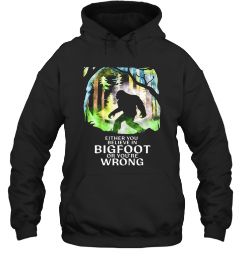 Either You Believe In Bigfoot Or You'Re Wrong T-Shirt Unisex Hoodie