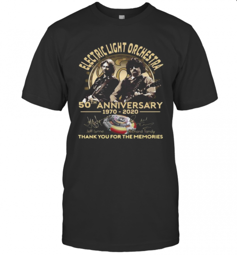 Electric Light Orchestra 50Th Anniversary 1970 2020 Thank You For The Memories Signatures T-Shirt