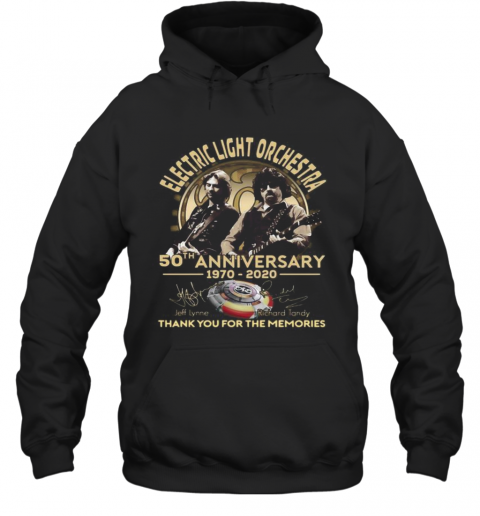Electric Light Orchestra 50Th Anniversary 1970 2020 Thank You For The Memories Signatures T-Shirt Unisex Hoodie