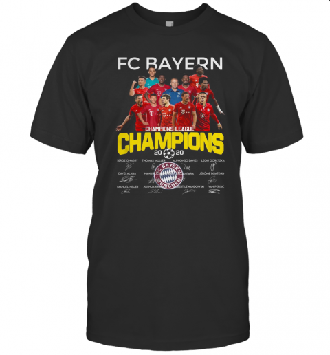 Fc Bayern Champions League Champions 2020 Signature T-Shirt