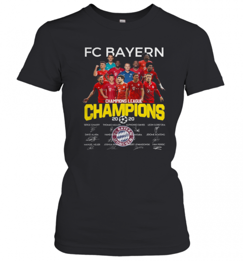 Fc Bayern Champions League Champions 2020 Signature T-Shirt Classic Women's T-shirt