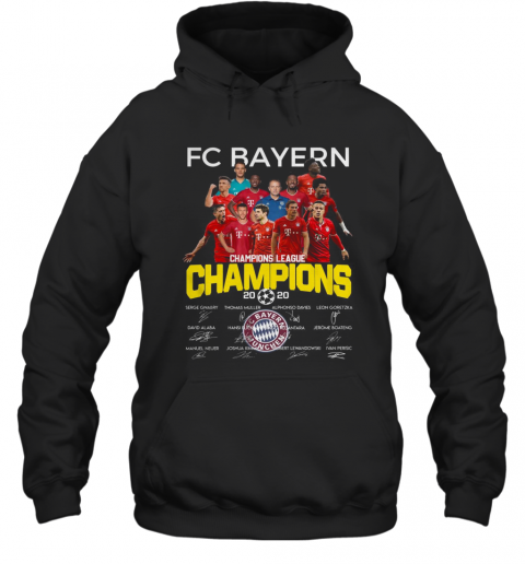 Fc Bayern Champions League Champions 2020 Signature T-Shirt Unisex Hoodie