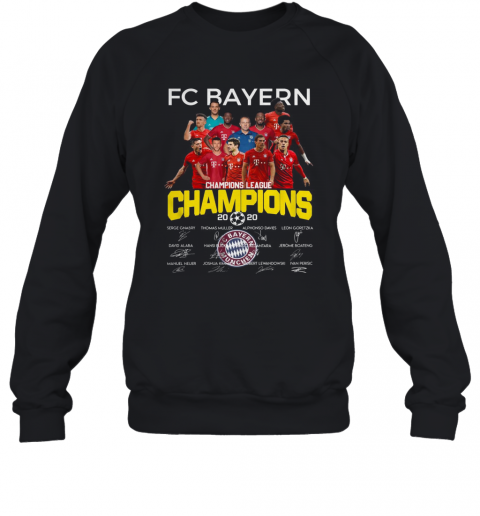 Fc Bayern Champions League Champions 2020 Signature T-Shirt Unisex Sweatshirt