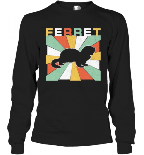 Ferret Vintage Retro T-Shirt Long Sleeved T-shirt 