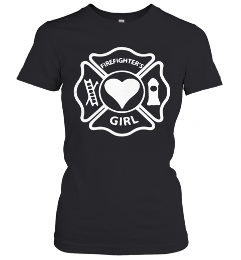 Firefighter Fireman Department Logo Firefighter'S Love Girl T-Shirt Classic Women's T-shirt