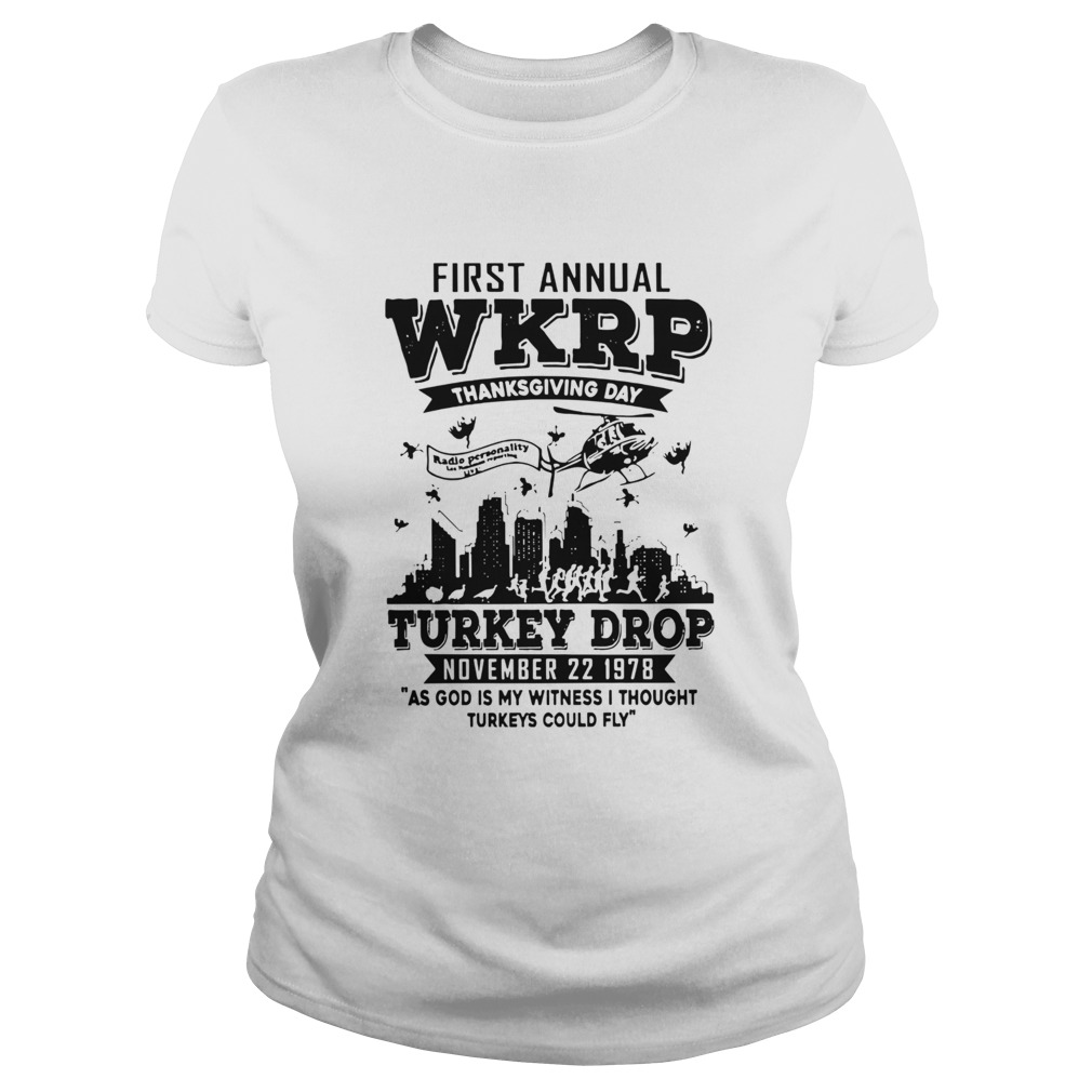 First Annual Wkrp Thanksgiving Day Turkey Drop November 22 1978 Classic Ladies