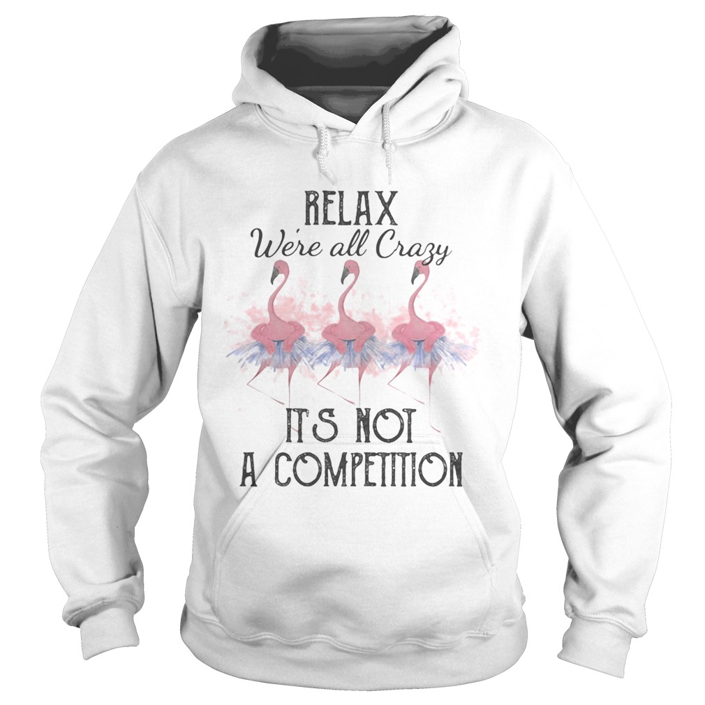 Flamingo relax were all crazy its not a competition 2020 Hoodie