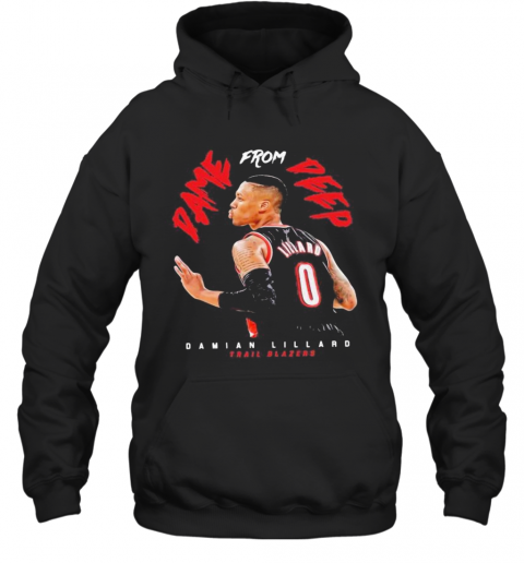 From Pame Peep Damian Lillard Trail Blazers T-Shirt Unisex Hoodie