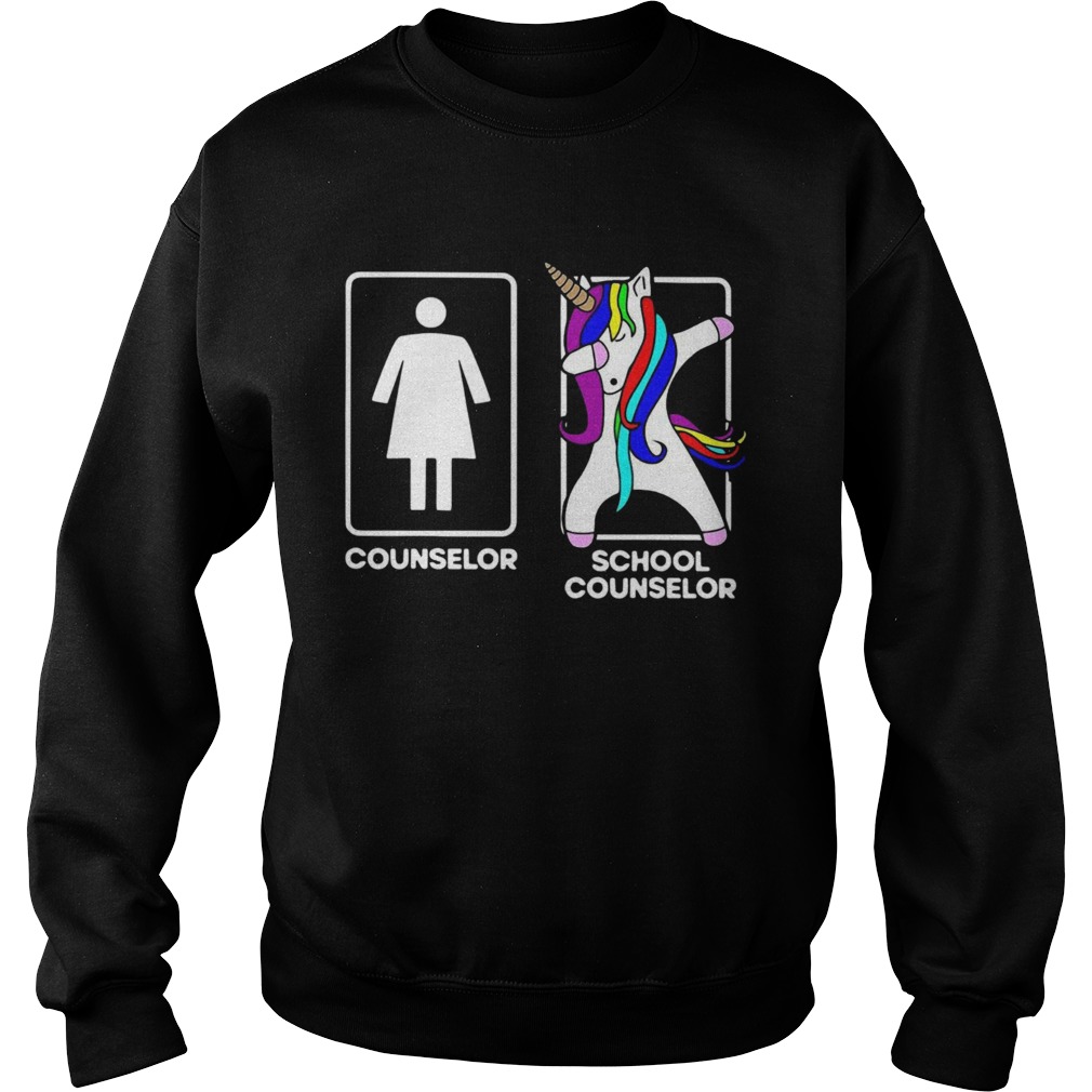 Funny Dabbing Unicorn School Counselor Sweatshirt