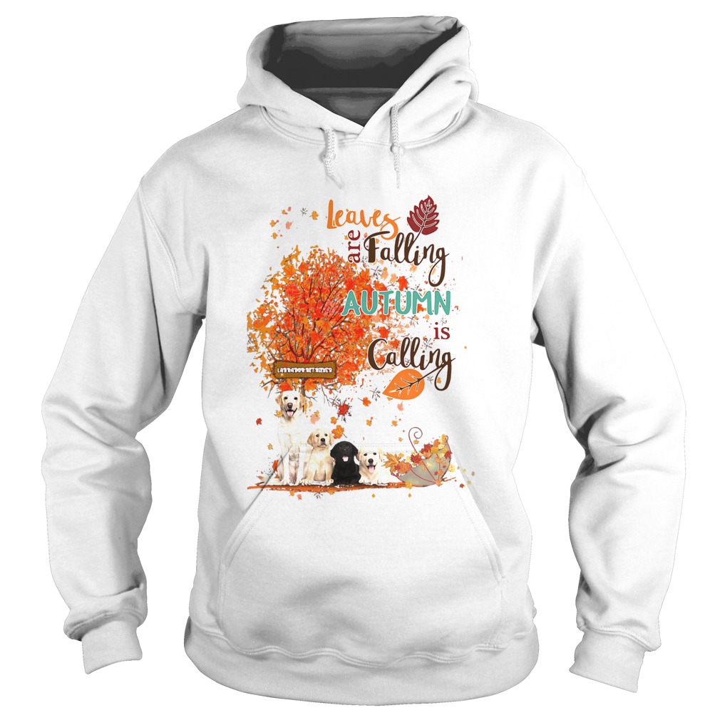 Golden retriever leaves are falling autumn is calling Hoodie