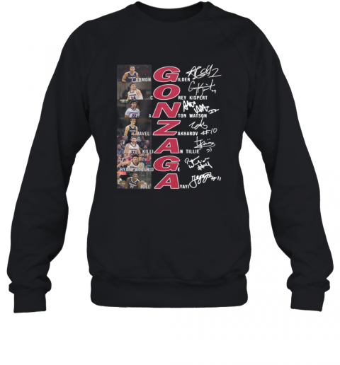 Gonzaga Bulldogs Basketball Players Signatures T-Shirt Unisex Sweatshirt