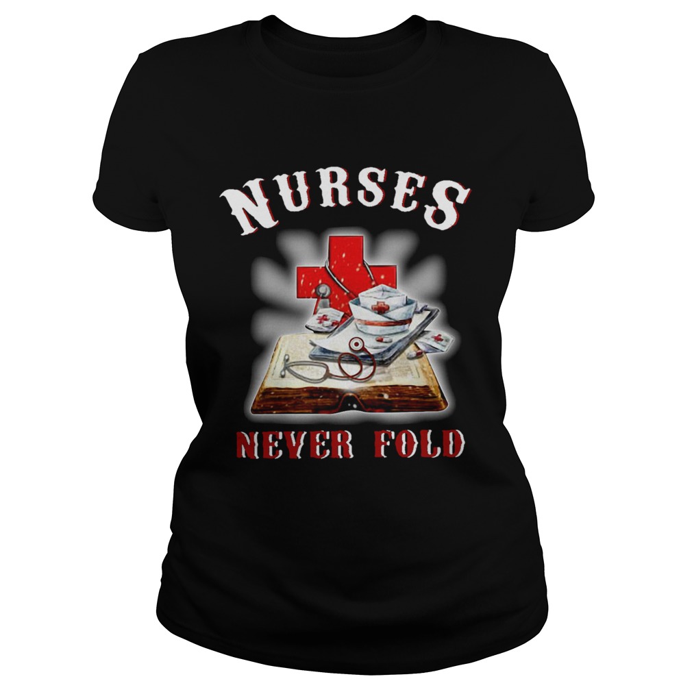 Good Cross Book Nurses Never Fold Proud Nurse Classic Ladies