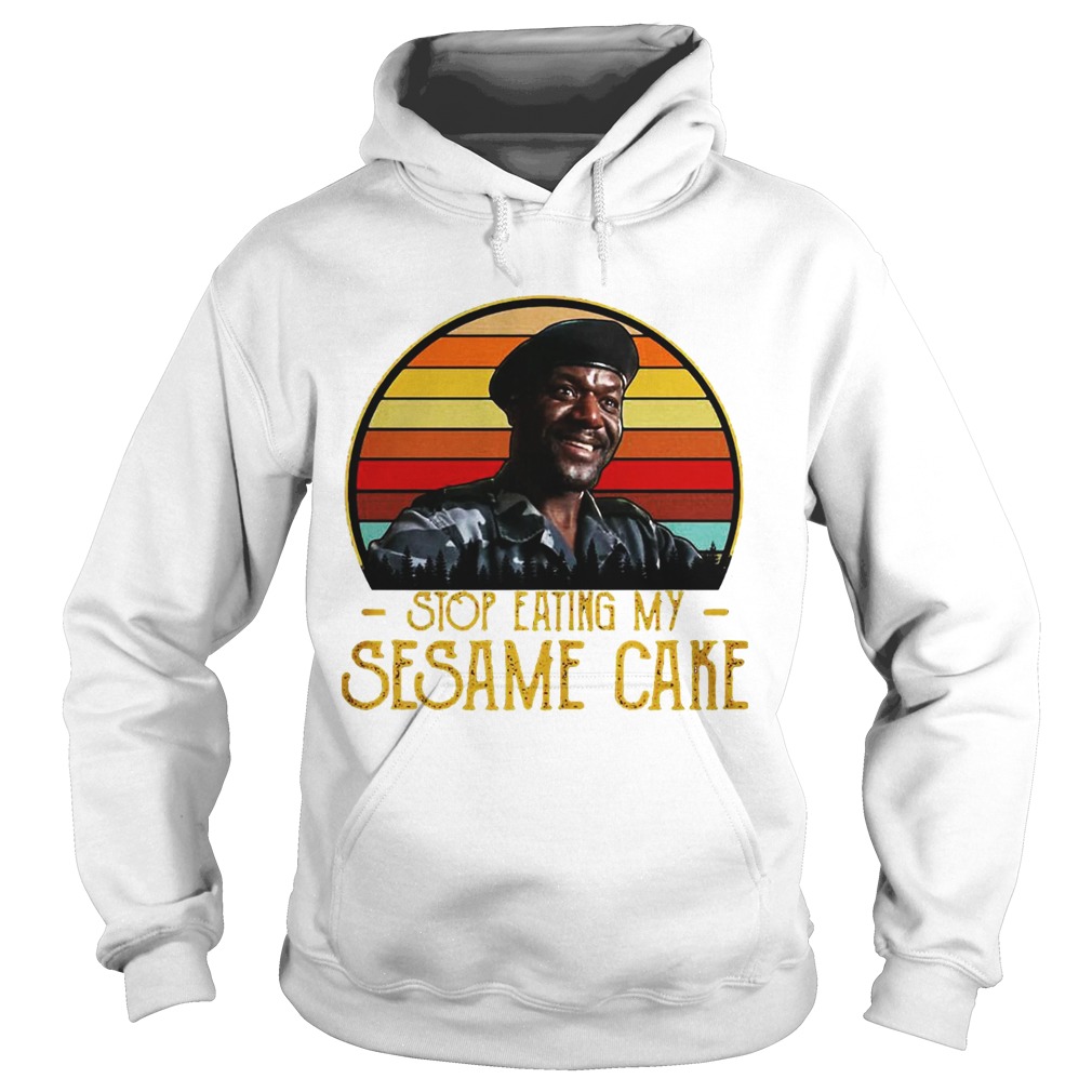 Good Stop Eating My Sesame Cake Vintage Retro Hoodie