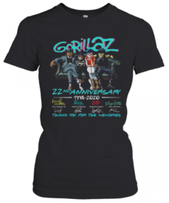 Gorillaz 22Nd Anniversary 1998 2020 Thank You For The Memories Signatures T-Shirt Classic Women's T-shirt