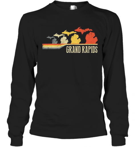 Grand Rapids Vintage Retro T-Shirt Long Sleeved T-shirt