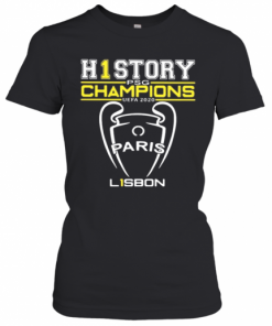 H1 History Psg Champion Uefa 2020 Paris Lisbon T-Shirt Classic Women's T-shirt