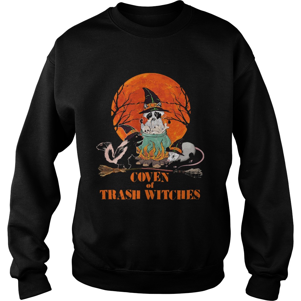 Halloween Animal Coven of trash witches sunset Sweatshirt