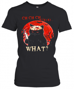 Halloween Cat Jason Voorhees Ch Ch Ch What Sunset T-Shirt Classic Women's T-shirt