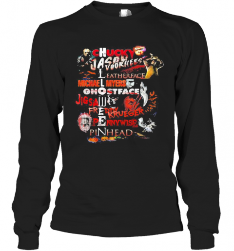 Halloween Chucky Jason Voorhees Leatherface Michael Myers Ghostface Jigsaw Freddy Krueger Pennywise Pinhead T-Shirt Long Sleeved T-shirt