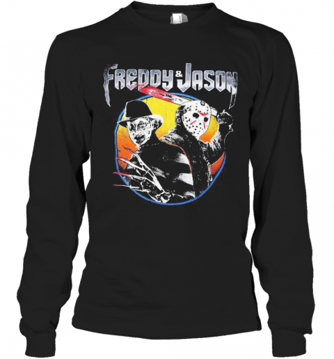 Halloween Freddy And Jason Vintage T-Shirt Long Sleeved T-shirt 