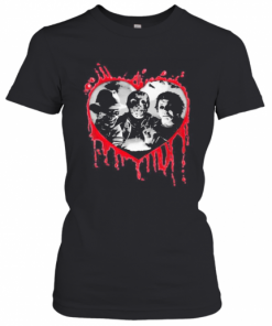 Halloween Freddy Krueger Jason Voorhees And Michael Myers Heart T-Shirt Classic Women's T-shirt