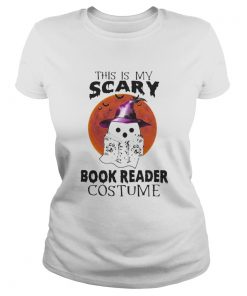 Halloween Ghost Witch This is my scary book reader costume sunset  Classic Ladies