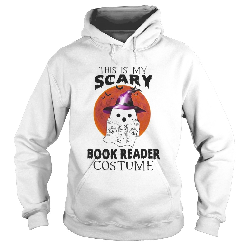 Halloween Ghost Witch This is my scary book reader costume sunset Hoodie