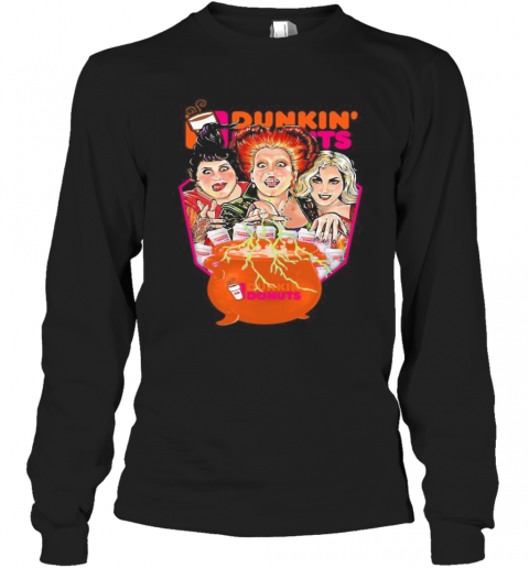 Halloween Hocus Pocus Witch Dunkin Donuts T-Shirt Long Sleeved T-shirt