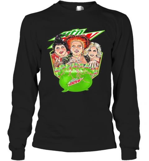 Halloween Hocus Pocus Witch Mountain Dew T-Shirt Long Sleeved T-shirt 