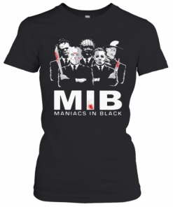 Halloween Horror Characters Mib Maniacs In Black T-Shirt Classic Women's T-shirt